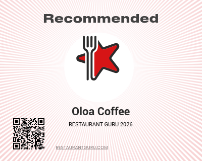 Restaurant Guru 2026 — Oloa Coffee Excellent Interior sertifikası