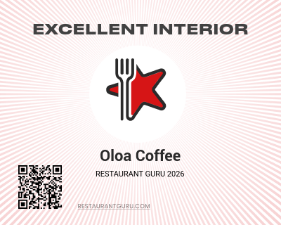 Restaurant Guru 2026 — Oloa Coffee Excellent Interior rozeti